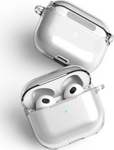 Kuti mbrojtëse Ringke Hinge për Apple AirPods 3, transparente 