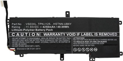 Bateri laptopi CoreParts HP Envy 15 AS, 49.09Wh, Li Pol, e zezë