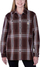 Këmishë gocash Carhartt Twill Plaid, përditshme, Dark Brown White, madhësia S
