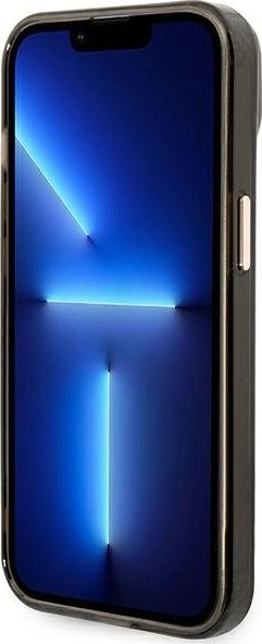 Mbulesë telefoni Guess GUHMP14MHTCMK për iPhone 14 Plus 6.7", hard case, MagSafe, e zezë transparente