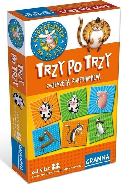 Loja me letra Granna Three by Three Superfarmer Animals, mendimi, për kalamaj dhe të rritur, shumëngjyrëshe