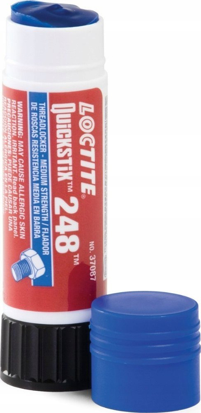 Лепак за фиксирање навои Loctite 248, 19g, во форма на стик, син