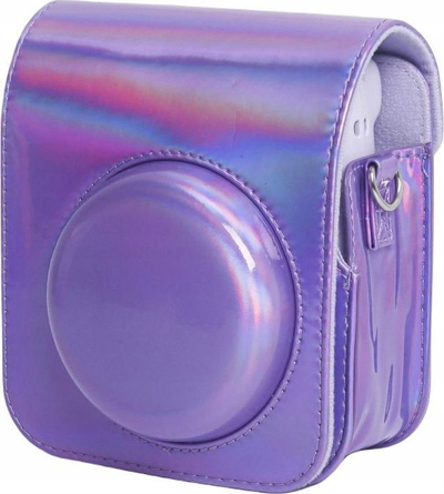Këllëf aparati LoveInstant për Fujifilm Instax Mini 12, lëkurë eco, me rrip, lejla me shkëlqim