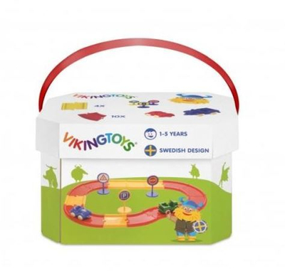 Pistë e makinave lodër Viking Toys City (045-45512), shumëngjyrëshe