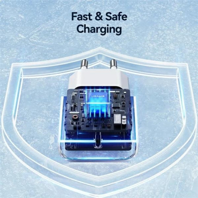 Karikues rrjeti Usams T65 US-CC226, 1xUSB-C PD 20W, kabllo USB-C Lightning 30W, i bardhë