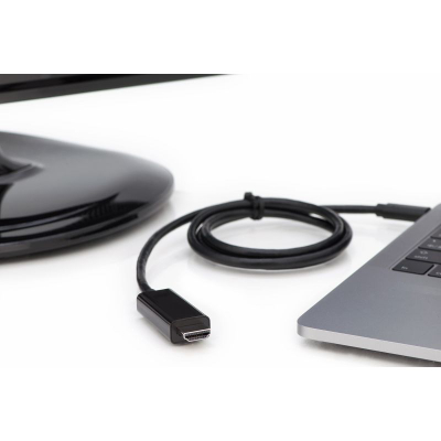 Kabllo USB-C në HDMI Digitus AK-300330-050-S, 5m, 4K, e zezë