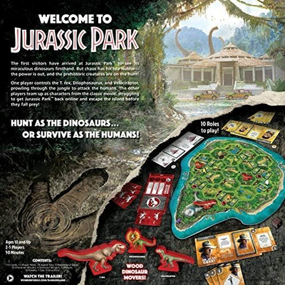 Lojë tavoline Ravensburger Jurassic Park Danger, strategjike aventureske, 2–5 lojtarë, 10+