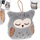 Ndalues dere Zeller SOWA, në formë bufi, 18 x 10 x 20 cm, gri