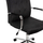 Karrige zyre Josef velur e zezë inox bazë 58×61×105–113 cm (HM1181.04), zezë
