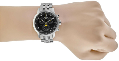 Orë për meshkuj Tissot PRC 200 Chronograph T114.417.11.057.00, e argjendtë