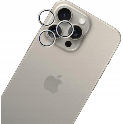 Заштитно стакло за леќи 3MK HARDY Pro, Apple iPhone 15 Pro Max, антибактериско, беже
