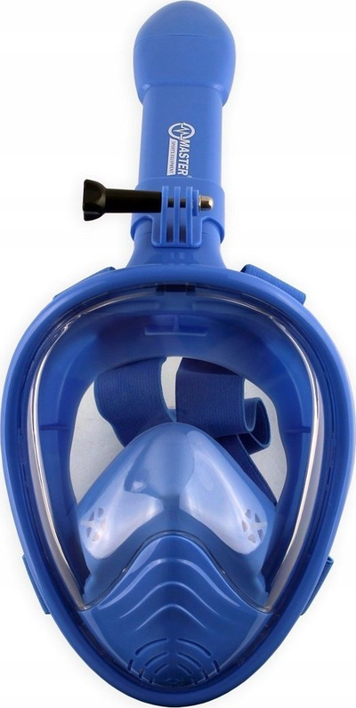 Maskë snorkeling Master Full Face XS, mbulim i plotë fytyre, për GoPro, blu