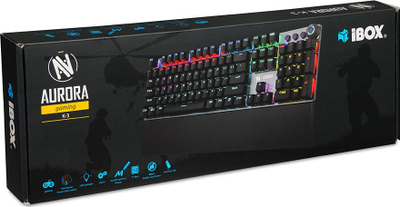 Tastierë Aurora K-3 LED KRGB (IKGMK3), kafe