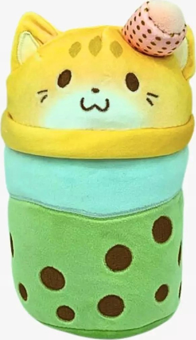 Lodër pelushi EPEE Bubble Tea Bąblusie Melon Kitten, 21cm, jeshile pastel