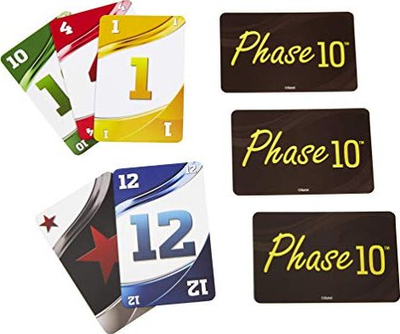 Loja me letra Mattel Phase 10 FFY05, për 2 6 lojtarë, shumëngjyrëshe