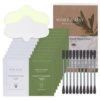 Set maska për fytyrë Mary&May Daily Safe Black Head Clear Nose Mask, 10 copë