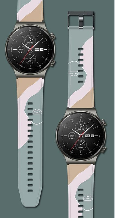 Rrip silikoni për smartwatch Huawei Watch GT 2 Pro 46mm, kamuflazh, shumëngjyrësh