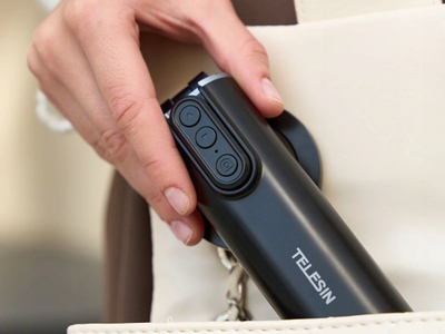 Држач за телефон Telesin Travel Phone Holder Magnetic Version, магнетен, со Bluetooth далечински управувач, црн