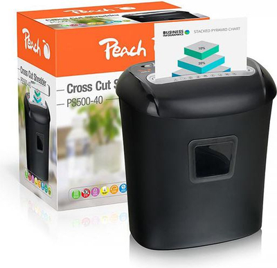 Makinë copëtimi Peach PS500-40, P-4, 21L, 380W, e zezë