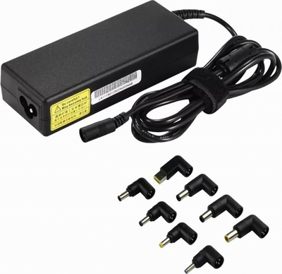 Adaptër universal për laptop Deltaco 90W, 15–20V, i zi