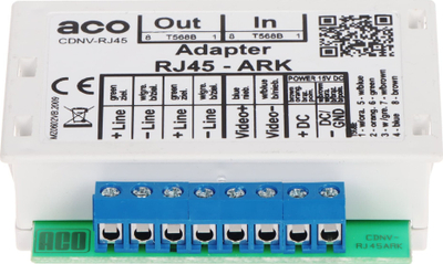 Konvertues RJ45 ACO CDNV RJ45, 15V DC, i gjelbër