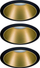 Llambë e futur Paulmann Cole Coin, LED, 3 x 6.5 W, 2700K, 230 V, e zezë / artë