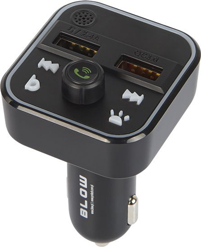 Transmetues FM për makinë Blow Bluetooth, 2xUSB QC3.0, MP3 SD, i zi