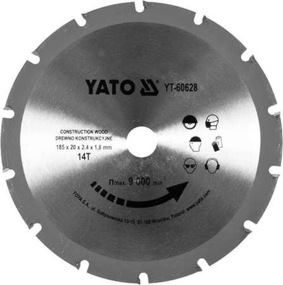 Disk gërryes Yato, 185x14x20 mm