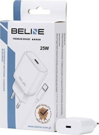 Karikues muri Beline 25W GaN, USB-C, me kabllo USB-C, i bardhë