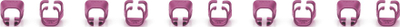 Kllipsa kabllosh rrjeti Digitus Color Clips për patch kabllo, ngjyrë magenta