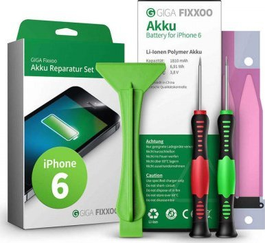 Сет батерија Гига Фиксу за Ајфон 6, 1810mAh, литиум-јонска, повеќебојна