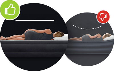 Shtrat ajri Intex Classic Dura Beam, dopjo, 203 x 183 x 25 cm, blu e errët