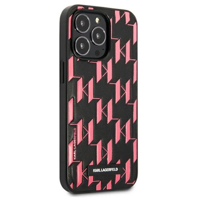 Futrollë Karl Lagerfeld Monogram Plaque KLHCP13LMNMP1P, për iPhone 13 Pro 13 6.1", rozë