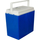 Frigorifer portativ elektrik Cool Box 24L, 12V 230V, blu me kapak të bardhë