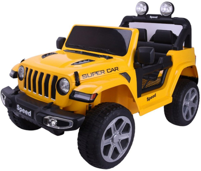 Makina elektrike për kalamaj Lean Toys FT-938, 4x4, 12V, e verdhë me shkëlqim