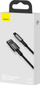 Kabllo USB Baseus CALWJ-01, USB A me Lightning, 1 m, e zezë