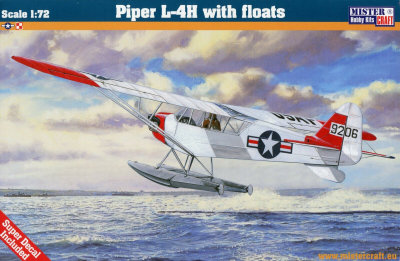 Model avion MisterCraft Piper L-4H, shkalla 1:72, me lundra, gri