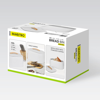 Kuti buke Maestro Breadbox MR-1675, çelik inox, e bardhë