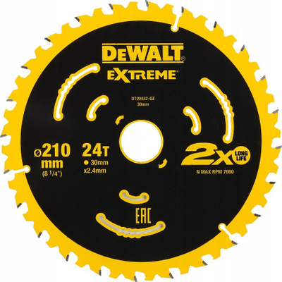Teh rrethor DeWALT DT20432 QZ, 1 copë, për dru