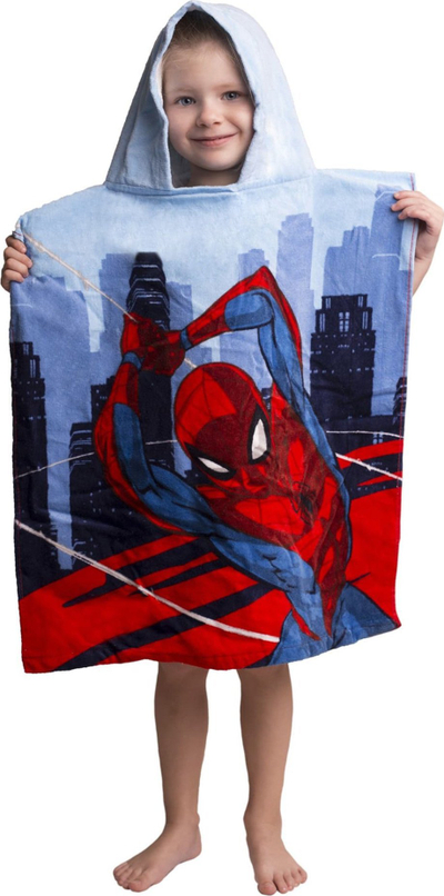 Ponço peshqiri fëmijësh Spiderman Hero, 50x115cm, pambuk 100%, shumëngjyrësh