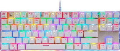 Гејминг тастатура Motospeed K87S, механичка OUTEMU Red, RGB, бела