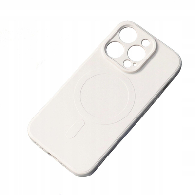 Kapak silikoni Hurtel për iPhone 16e, MagSafe, bezhë