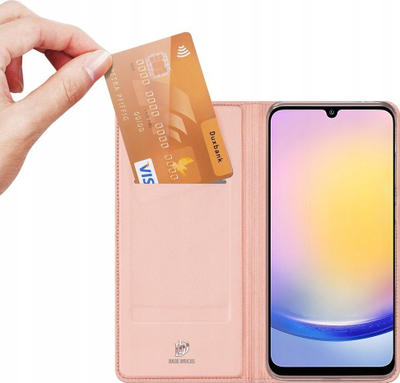 Këllëf telefoni Dux Ducis Skin Pro për Google Pixel 9, me mbajtëse stand, që nuk e ha kollaj goditja, rozë