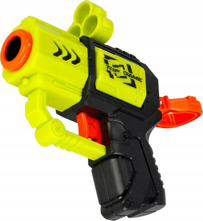 Pistole lodër MEGA CREATIVE Gun For Darts 510762, me shigjeta shkumë, jeshile e zezë