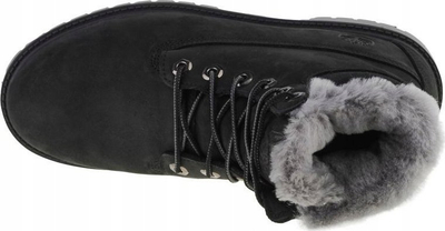 Çizme për kalamaj Timberland Premium 6 IN WP Shearling Boot Jr, lëkurë nubuck, të izolume, të zeza