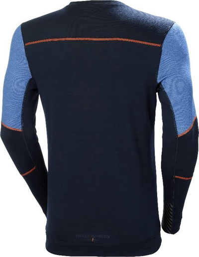 Bluzë termike Helly Hansen Lifa Merino Crewneck, bazë merino, 3XL, blu e hapur