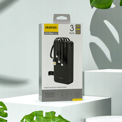 Power bank Dudao K11 Pro, 20000mAh, 10W, me kabllo brenda, i zi