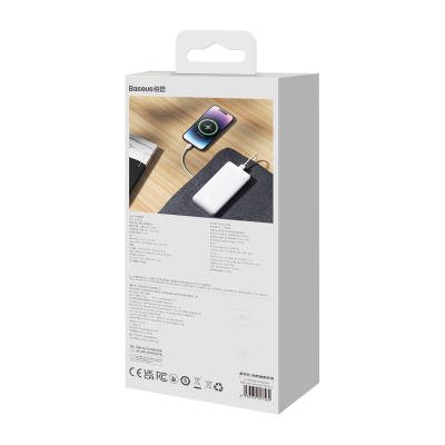 Baseus Airpow 10000mAh 20W karikues portativ (i bardhë)