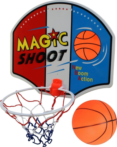 Kosh basketbolli për kalamaj Enero Basketball Backboard Baby, 40x32x8cm, me top, shumëngjyrësh