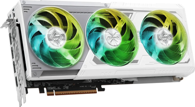 Kartë grafike ASRock Radeon RX 9070 XT Steel Legend, 16GB GDDR6, PCIe 5.0, e bardhë
